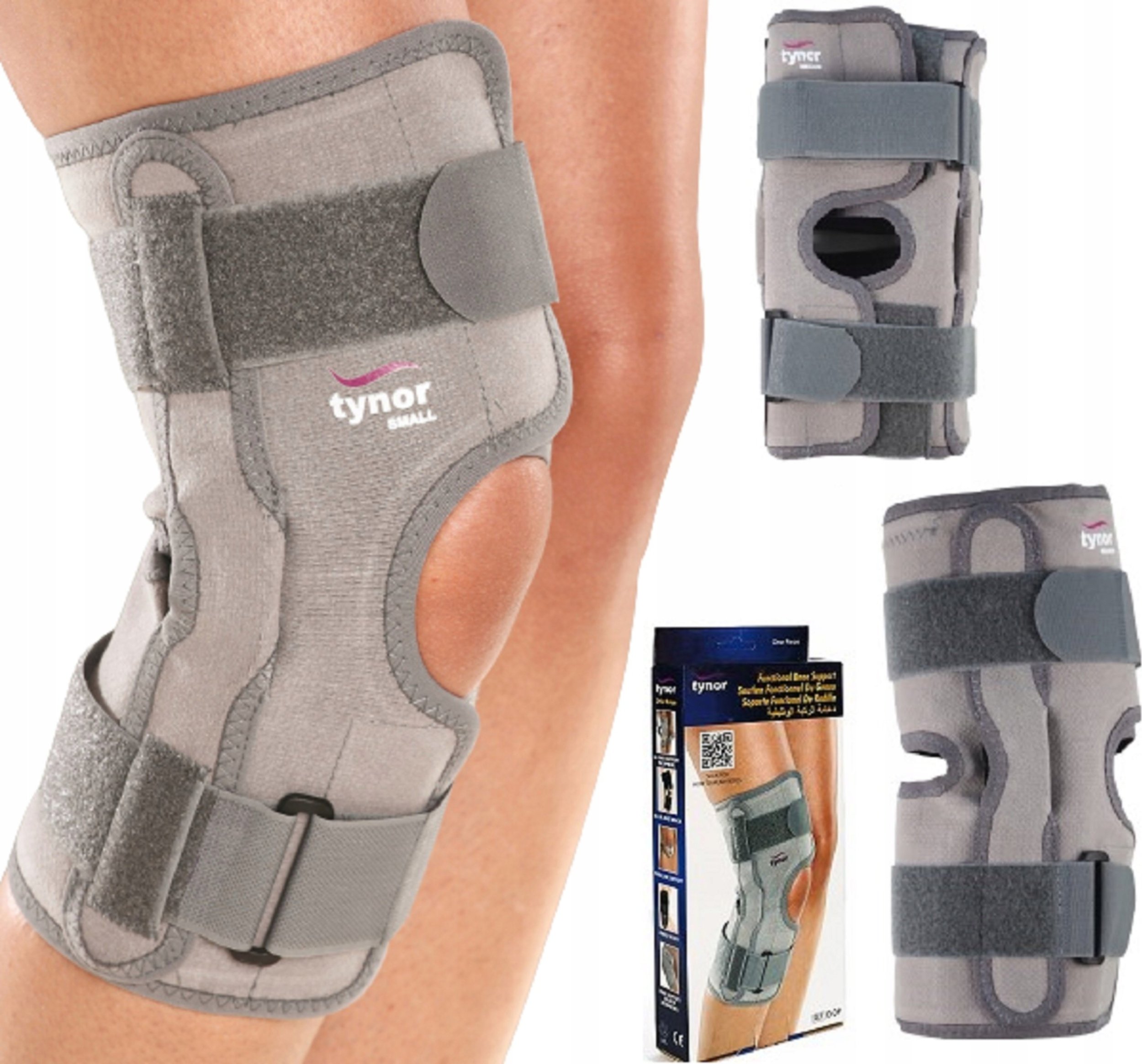 TYNOR PROFESJONALNA ORTEZA KOLANA STABILIZATOR Z SZYNAMI
