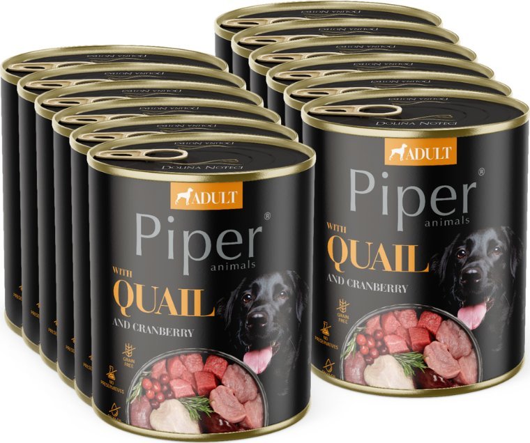 Dolina Noteci Piper z przepiórką i żurawiną 12x800g