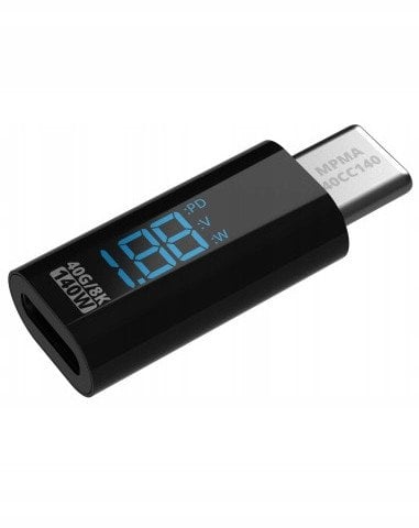 Miernik Adapter Mathorn MPMA-40CC140 USB C do C LED PD 140W 5A VW 8K 40Gbps