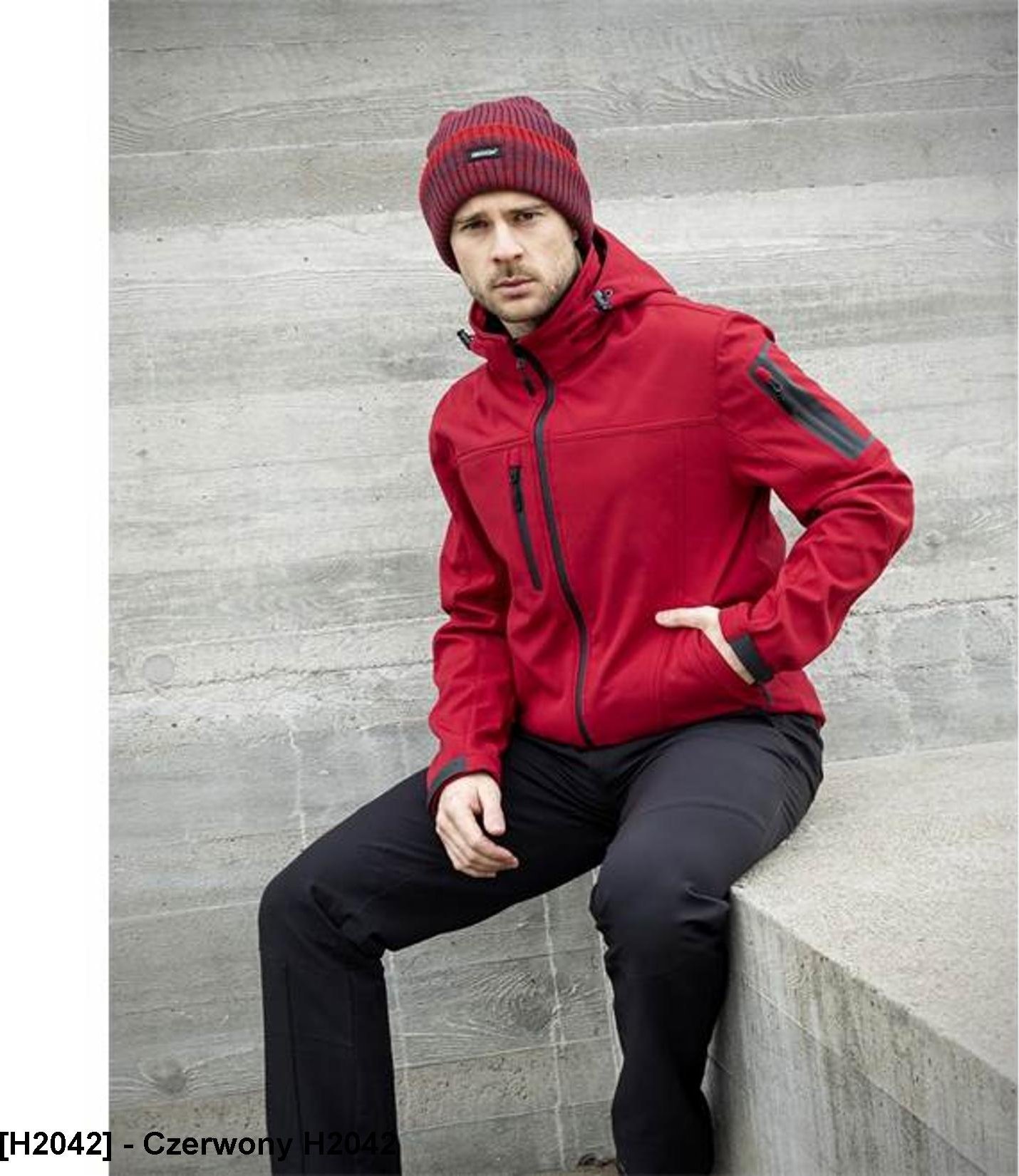 Ardon ARDON SPIRIT - kurtka softshell męska zimowa - Czerwony H2042 2XL