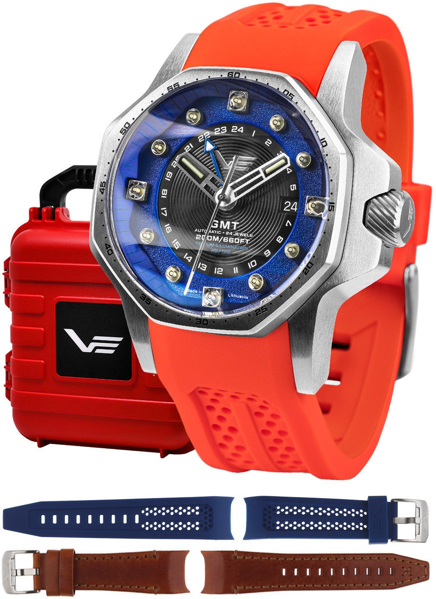 Zegarek męski Vostok Europe NH34-640A701SR czerwony