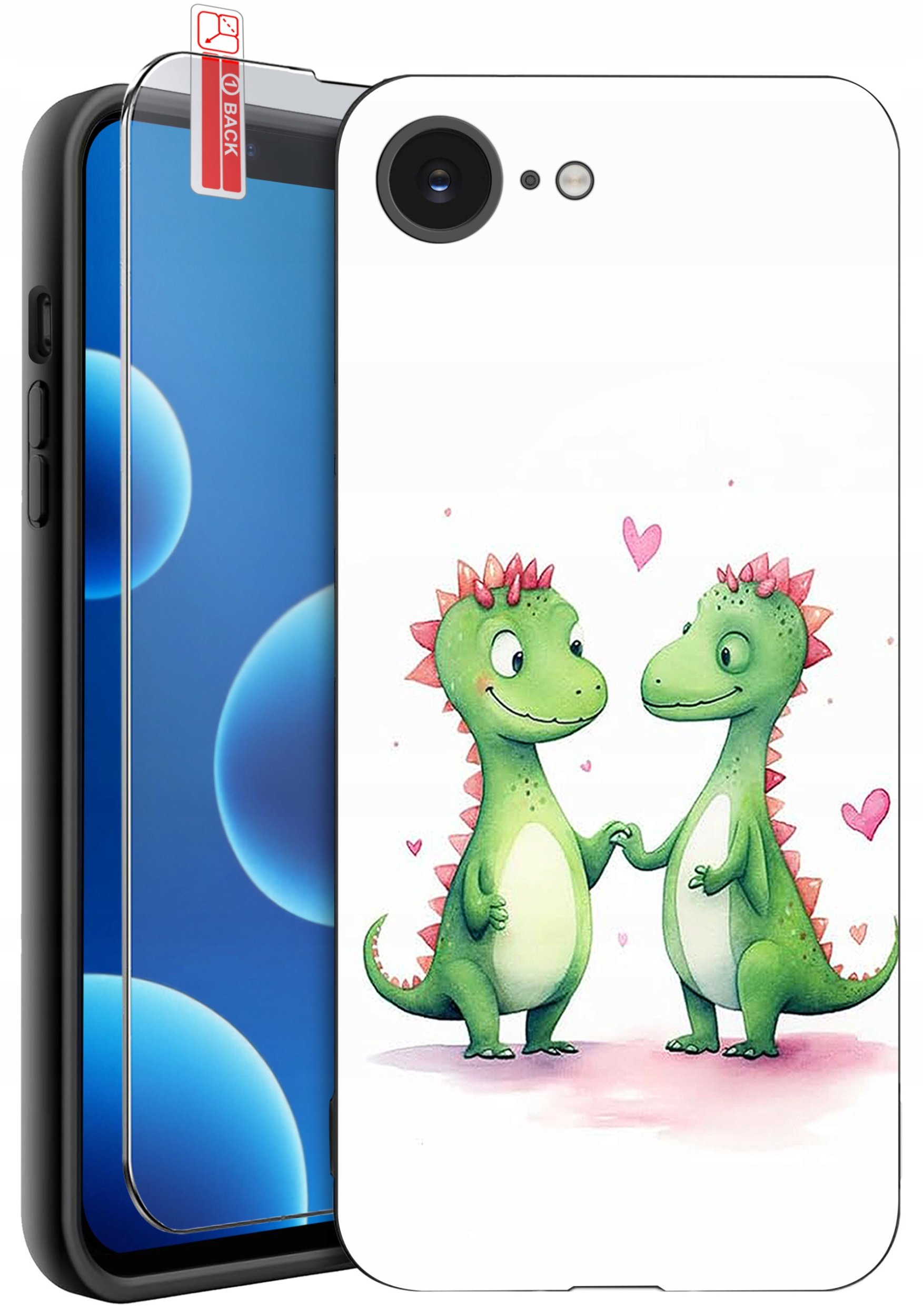 ETUI do iPhone 16e | WZORY | SILIKONOWE MATT CASE + SZKŁO 9H