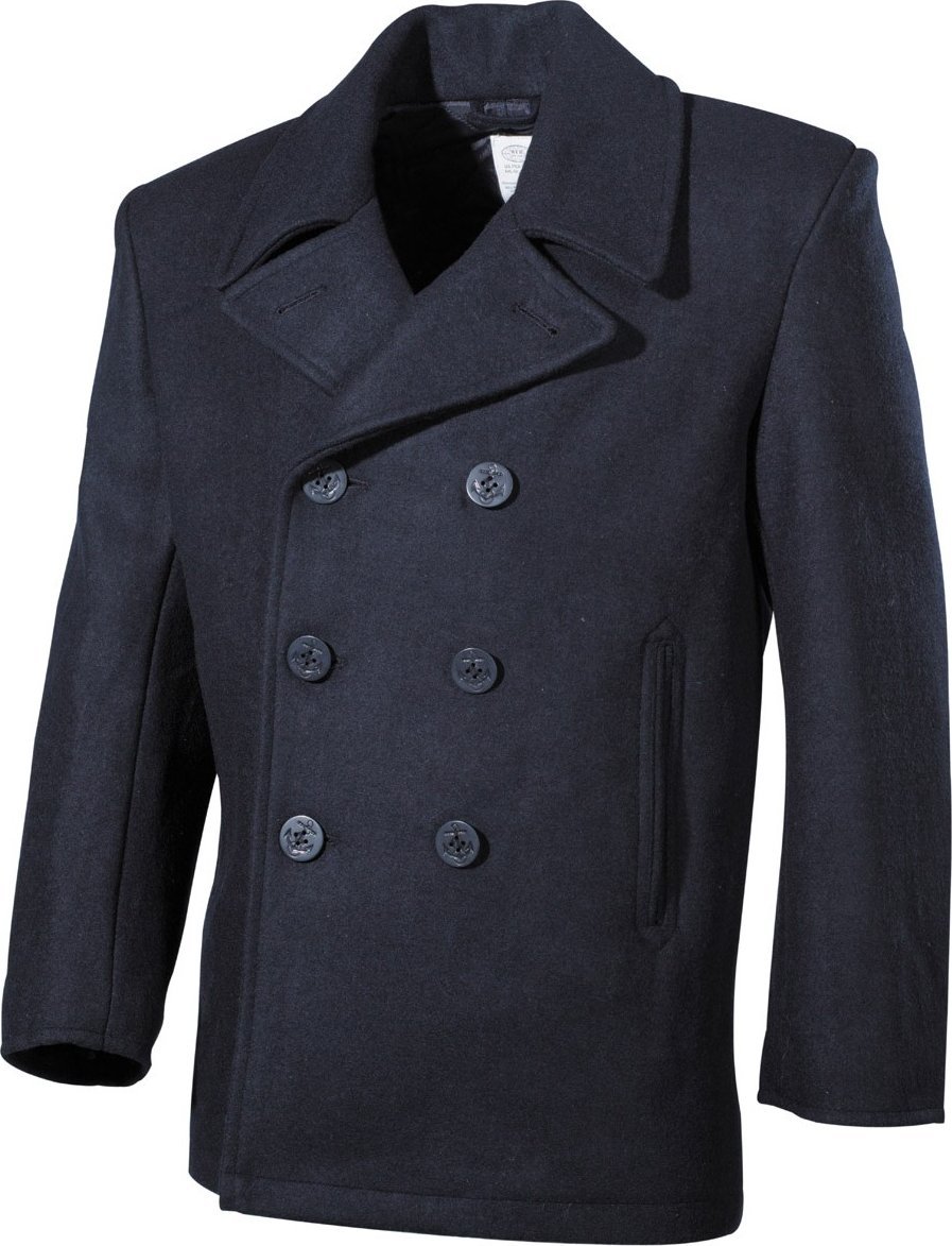 Kurtka męska MFH PŁASZCZ US PEA COAT NIEBIESKI MFH XS