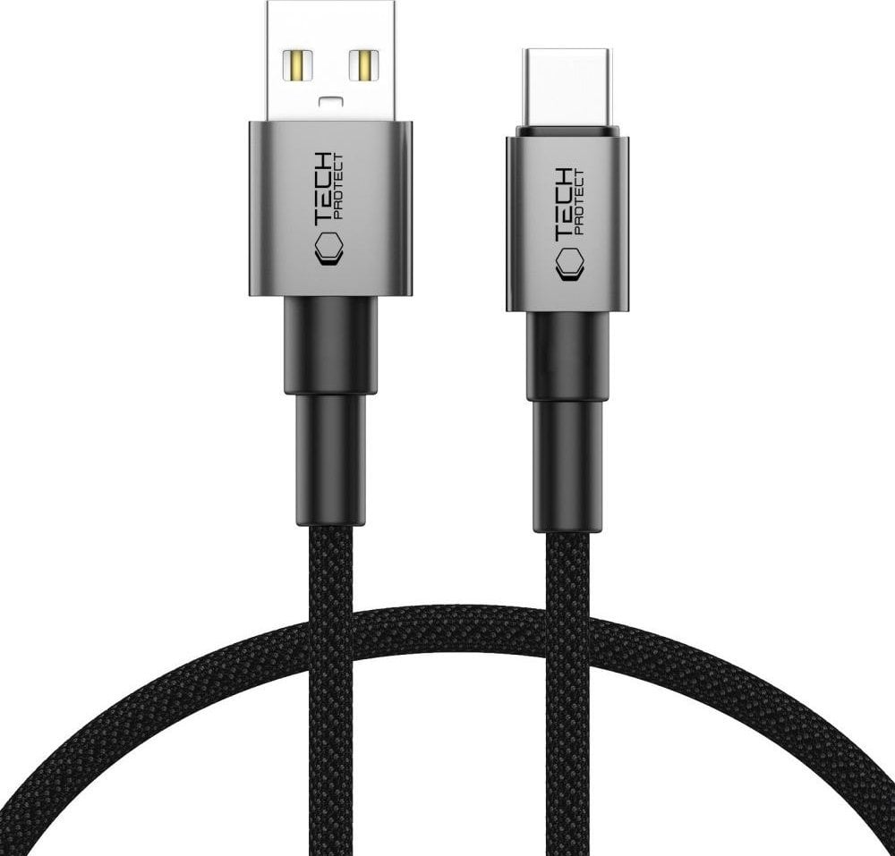 Kabel USB Tech-Protect USB-A - USB-C 0.25 m Szary (5906302380701)