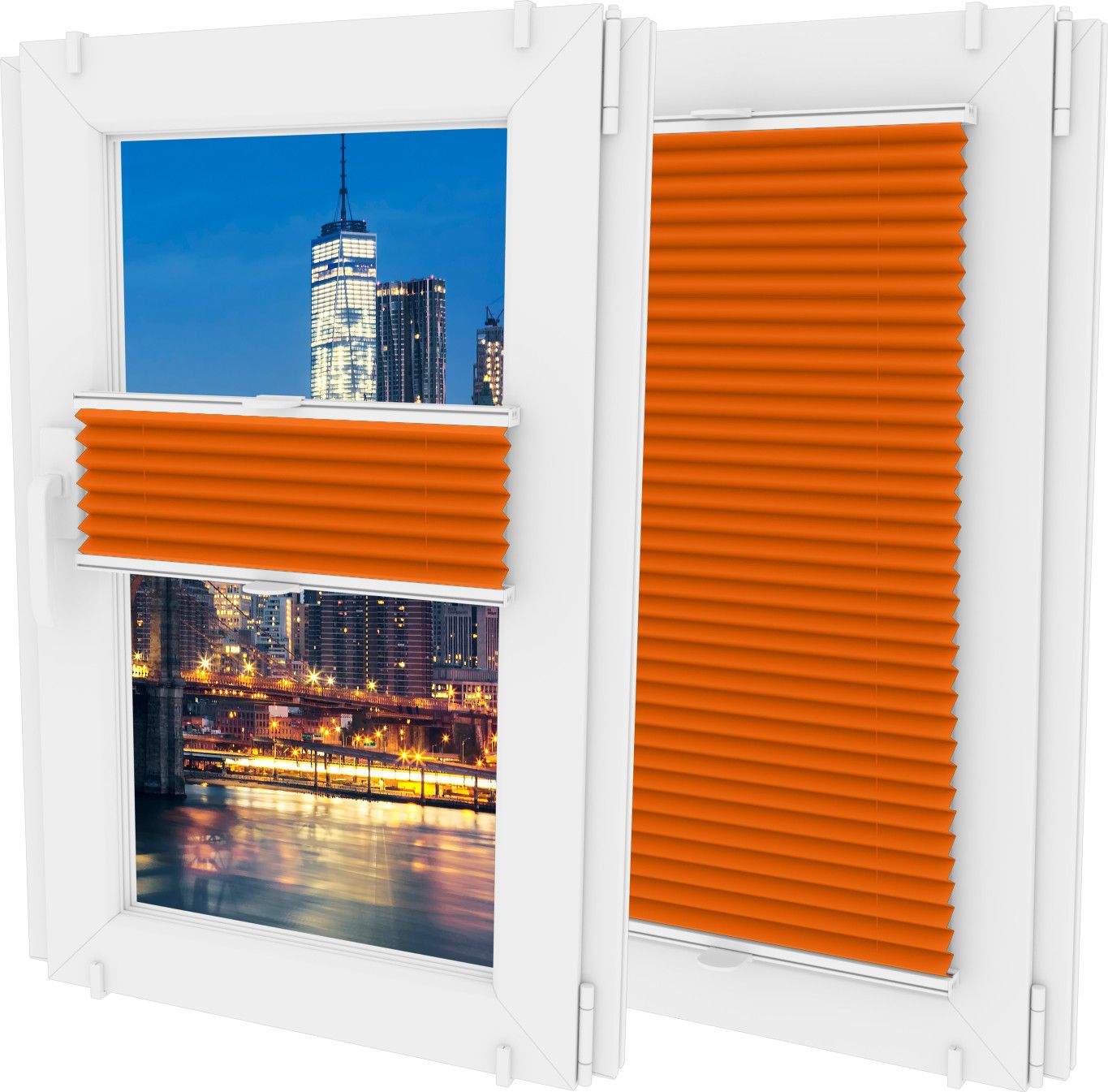 Oslonaokna 'Roleta plisowana plisa wysokość do 150cm kolor Pomarańczowy'