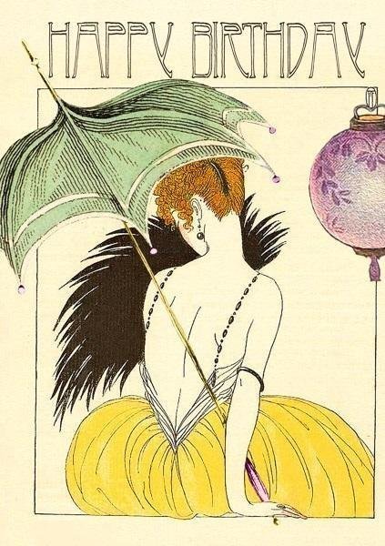 Madame Treacle Karnet B6 z kopertą Urodziny Parasolka