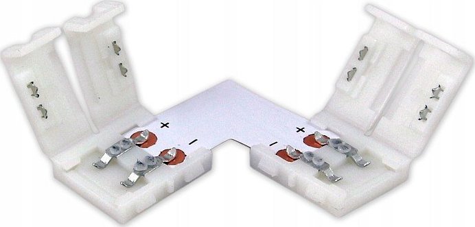 Masterled Złączka do taśmy LED kątowa 10mm typ L do taśm jedno barwnych Złączka do taśmy LED kątowa 10mm typ L do taśm jedno barwnych