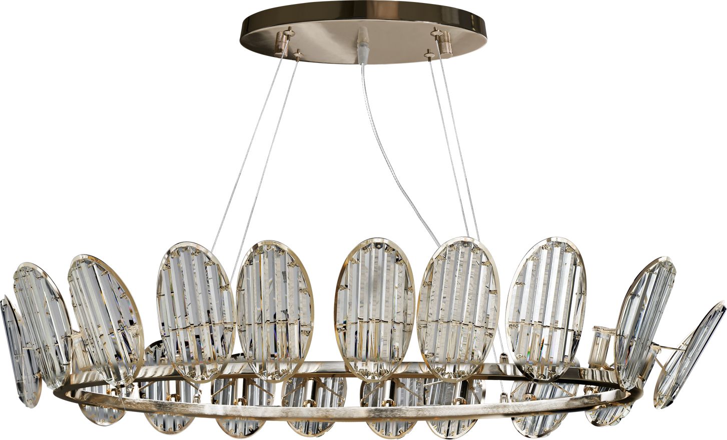 Lampa wisząca Witek Home Lampa wisząca kryształowa Butterfly 60267/18 oval.