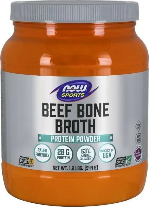 NOW Foods NOW Foods - Bone Broth, Beef Powder, Proszek, 544g