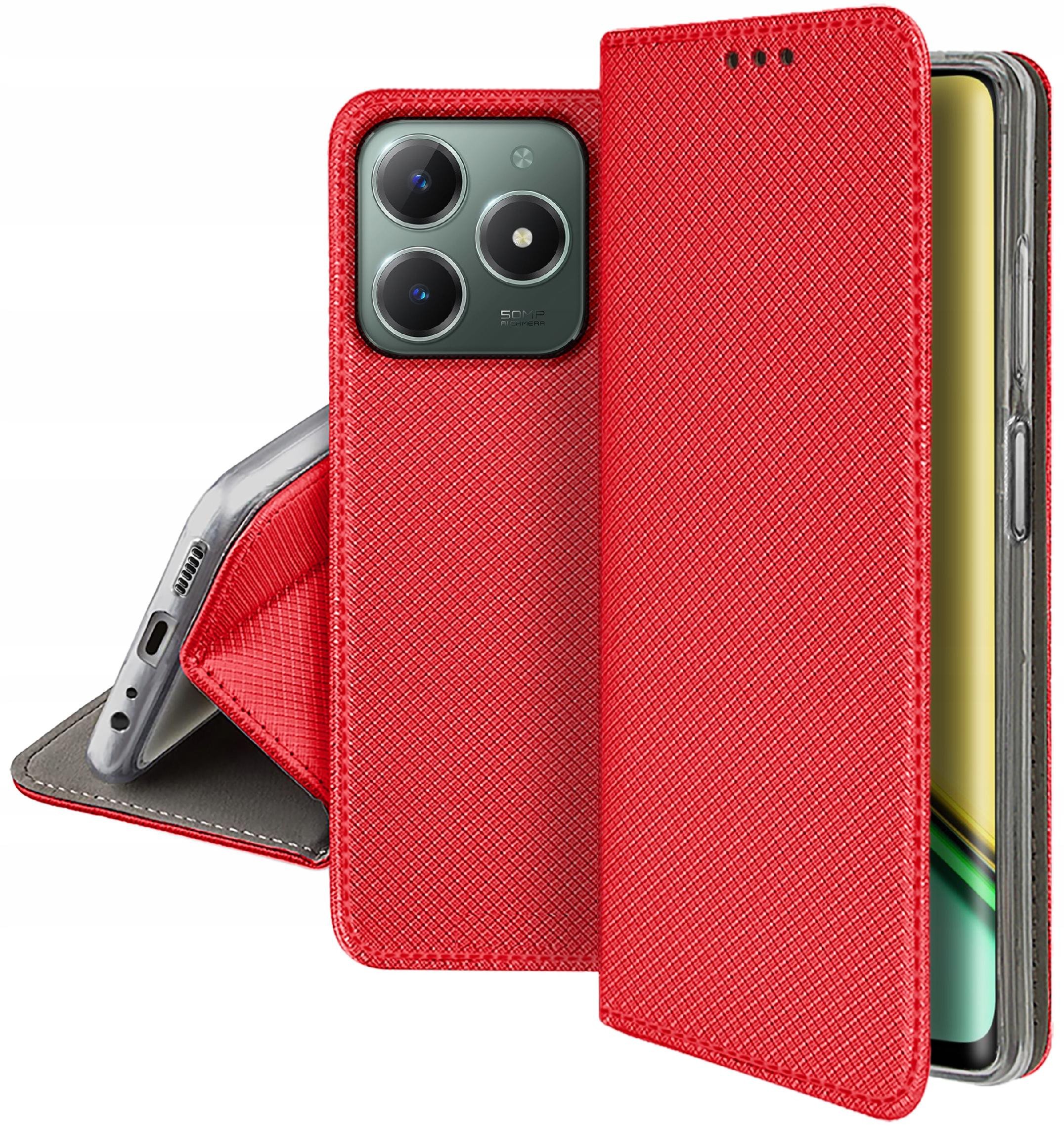 Etui do Realme C61 | C63 SMART MAGNET CASE PORTFEL + SZKŁO OCHRONNE 9H