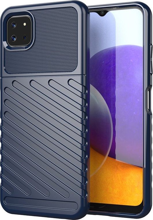 Hurtel Thunder Case elastyczne pancerne etui pokrowiec Samsung Galaxy A22 5G niebieski