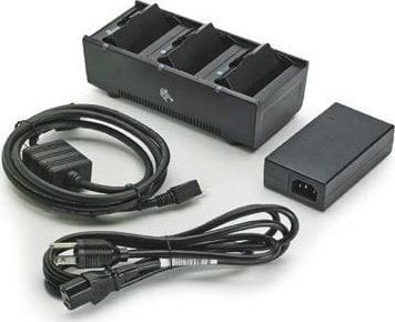 Zebra 3 Slot Battery Charger; ZQ300 Series; includes power supply and EU power cord