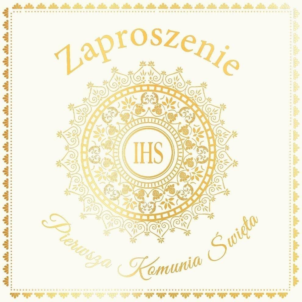 Zaproszenie KW - Komunia hostia biała 5szt