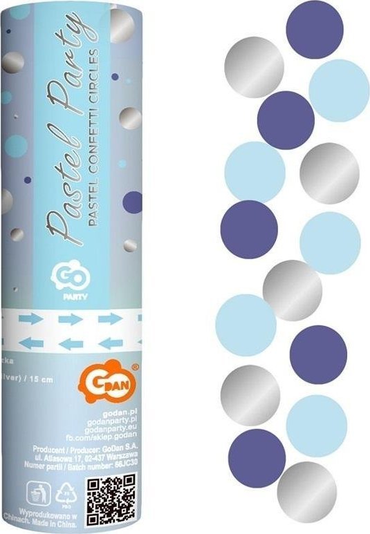 GoDan Konfetti pneumatyczne kółka niebieskie.. 15cm