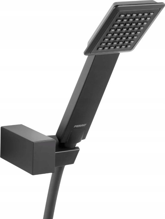 Zestaw prysznicowy Ferro 1-funkcyjny ścienny SINUS czarny (U170BL-B)