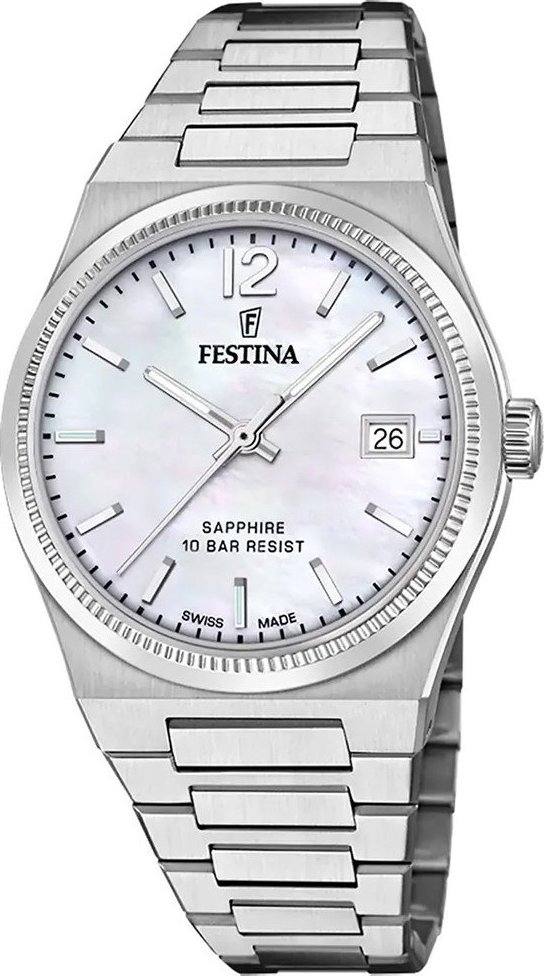 Zegarek Festina Zegarek damski Festina F20035-1 srebrny