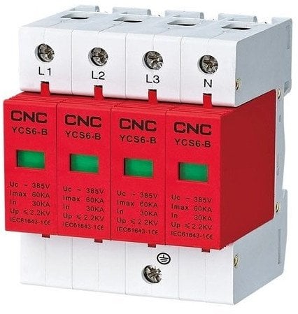 CNC AC viršįtampių ribotuvas, 4P, B klasės, 30-60 kA, 385VAC