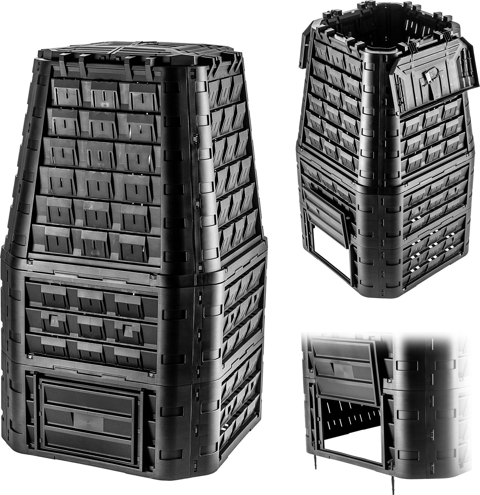 Kadax KADAX Kompostownik Ogrodowy Duży modułowy Całoroczny mrozoodporny Nawóz 1050L