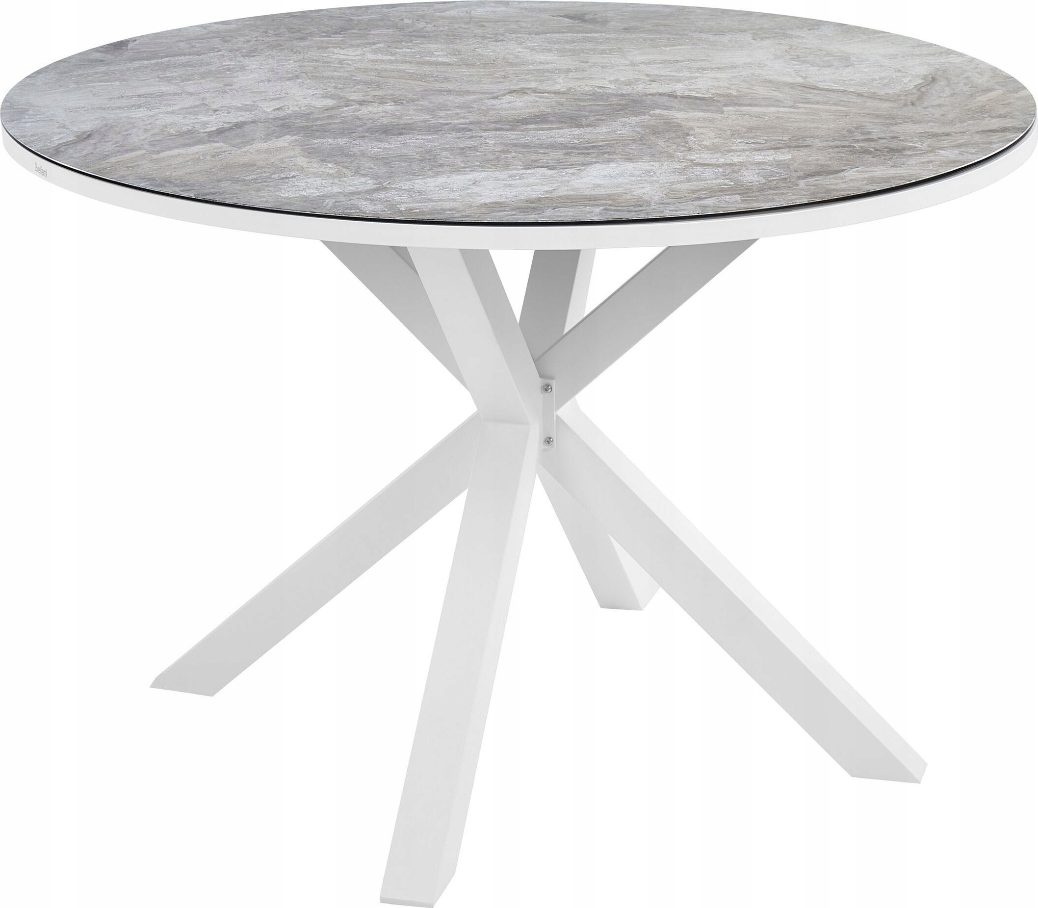 Beliani Stół ogrodowy Szkło Ciemnoszary MALETTO