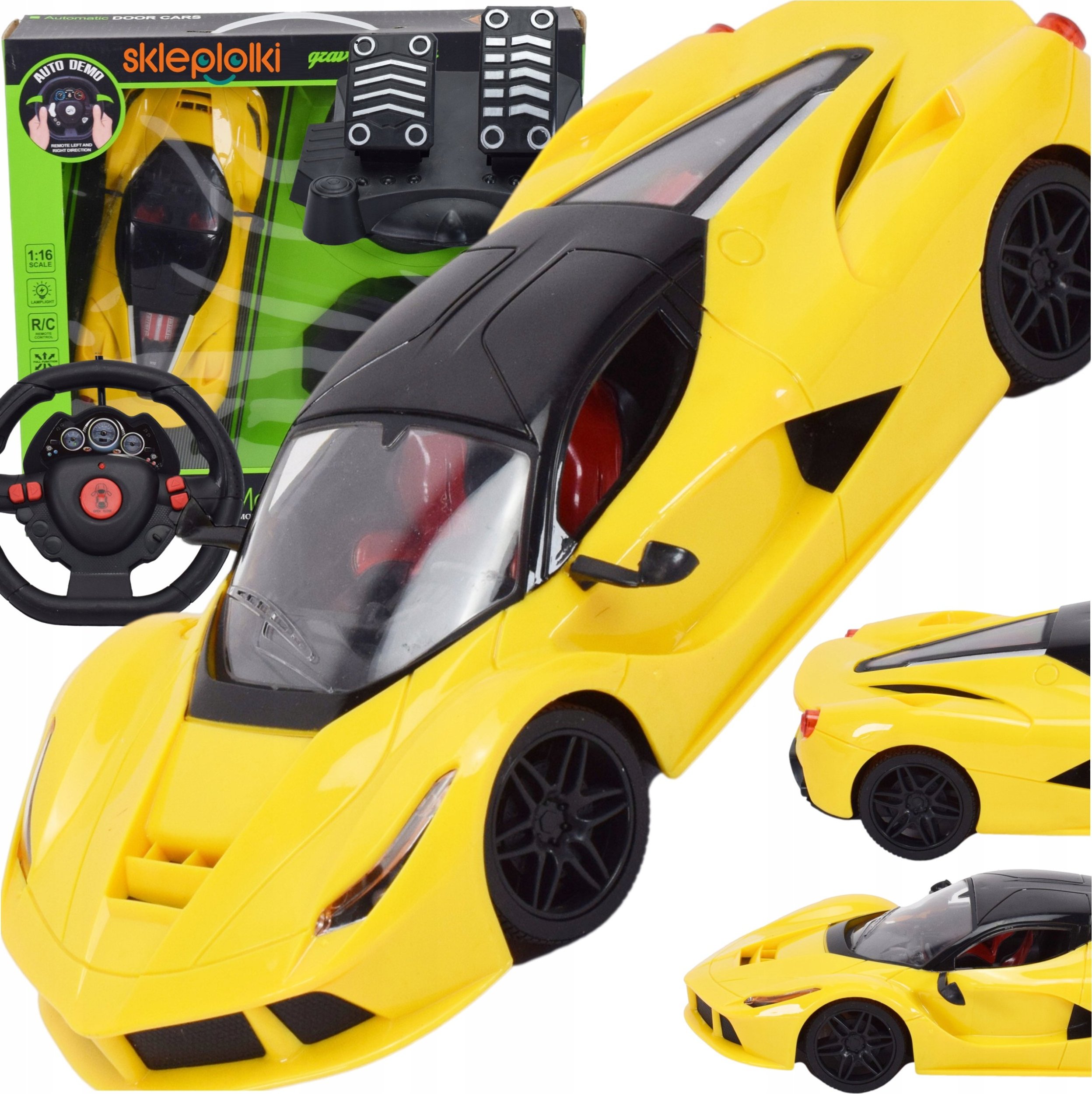 Skleplolki SAMOCHÓD AUTO RC ZDALNIE STEROWANE SPORTOWE DŹWIĘK ŚWIATŁA NA PILOT ZESTAW