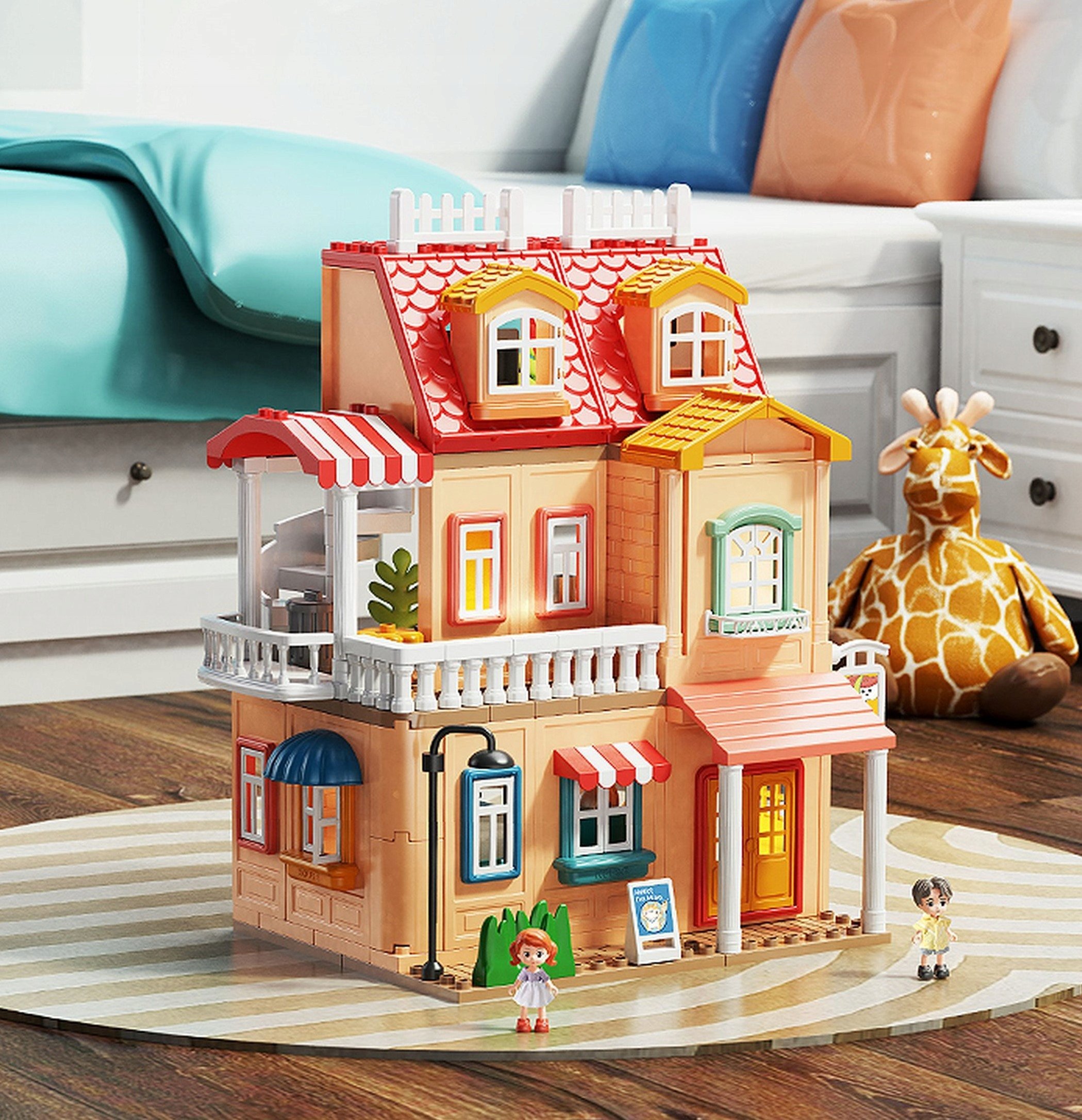 Klocki konstrukcyjne willa 246 elementÃ³w