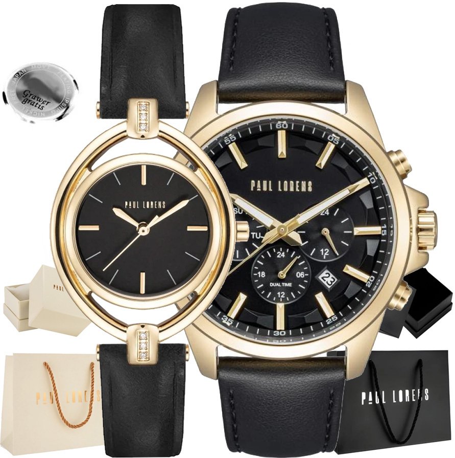 Zestaw zegarków dla par Paul Lorens MAKALU/SELENA 1A2
