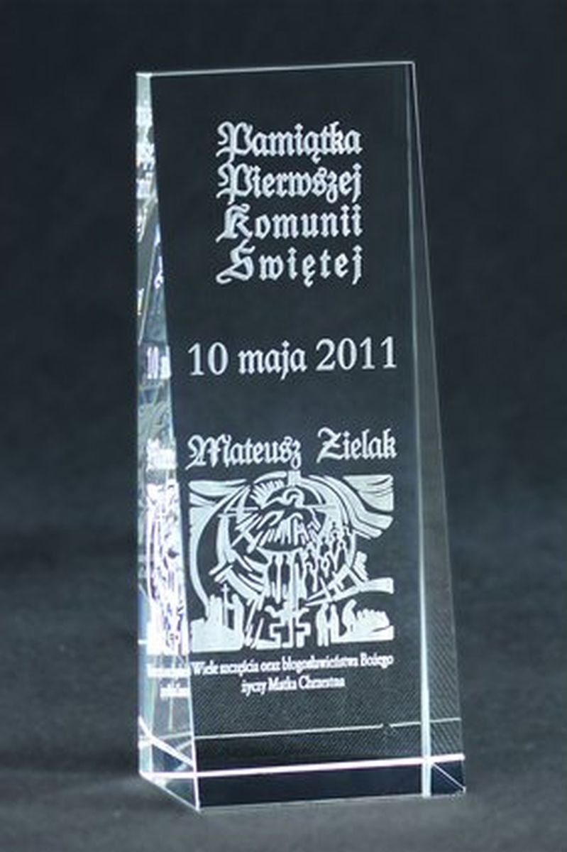 Victoria Sport Trofeum szklane grawerowane z etui