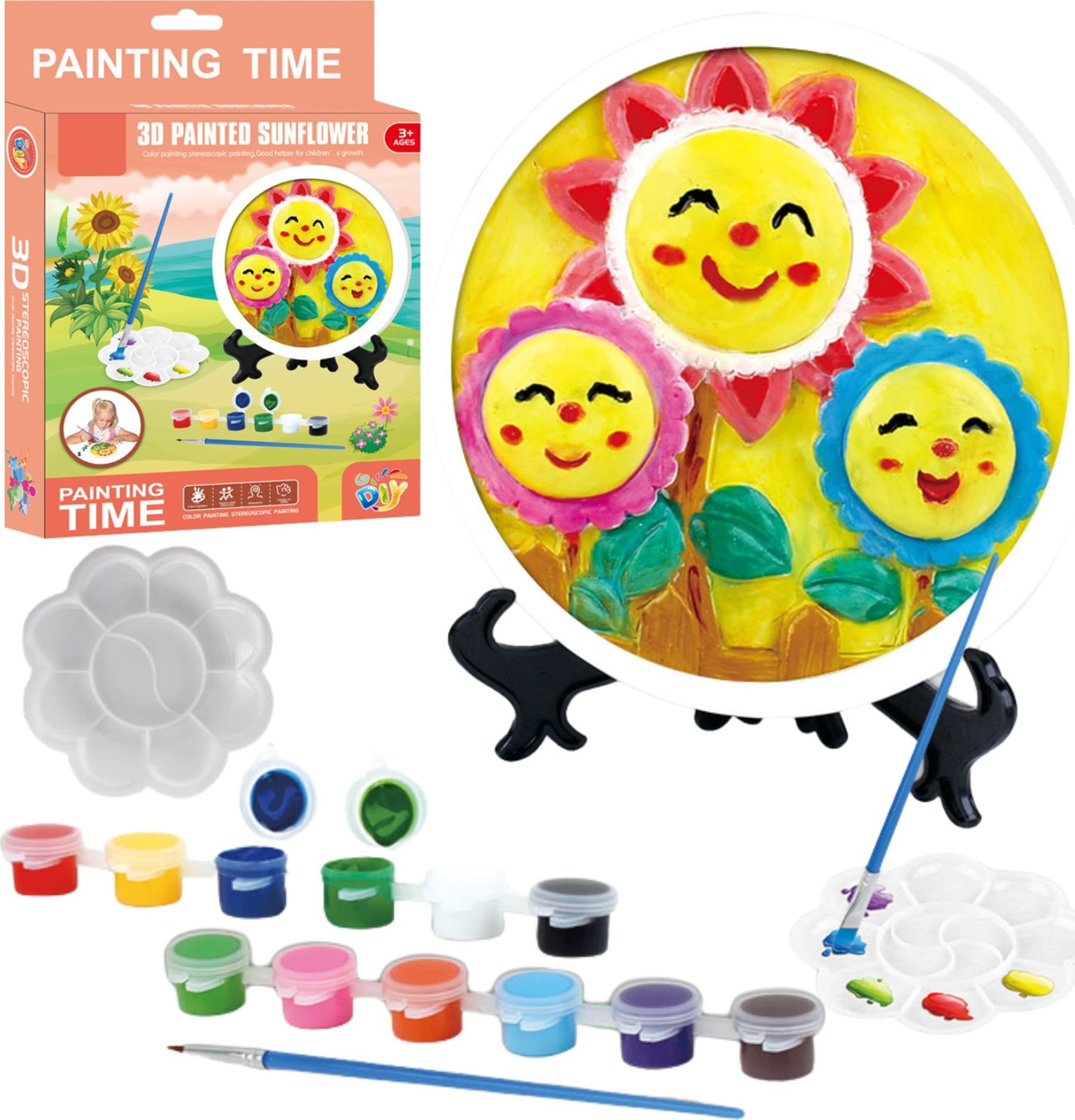 ProNice ZESTAW KREATYWNY ARTYSTYCZNY FIGURKA GIPSOWA GIPS DO MALOWANIA FARBKI