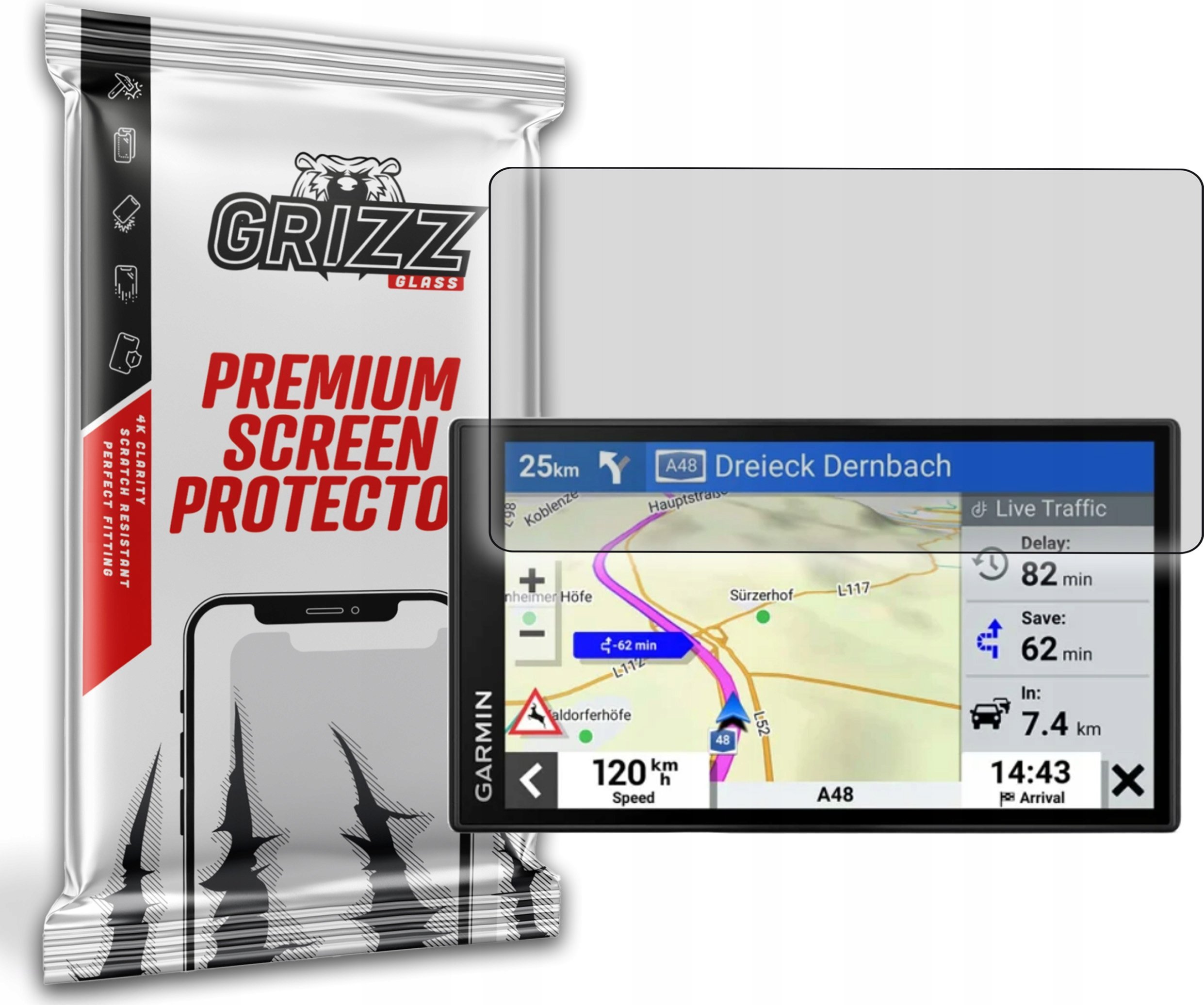 GrizzGlass Folia matowa GrizzGlass PaperScreen do Garmin DriveSmart 86 MT-S