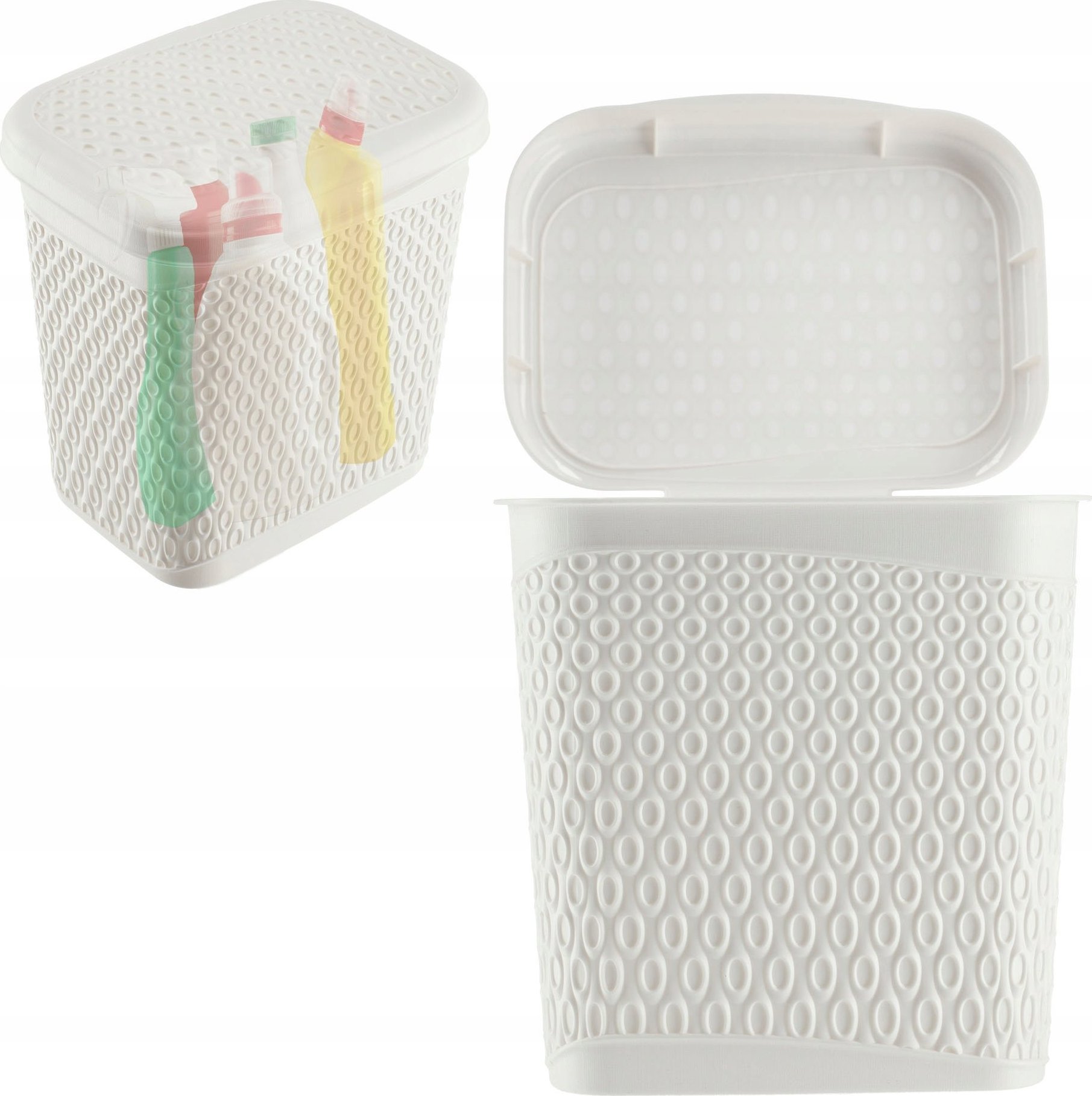 Kadax KADAX Pojemnik Na Proszek Do Prania 6L Kapsułki Detergenty Pudełko Biały