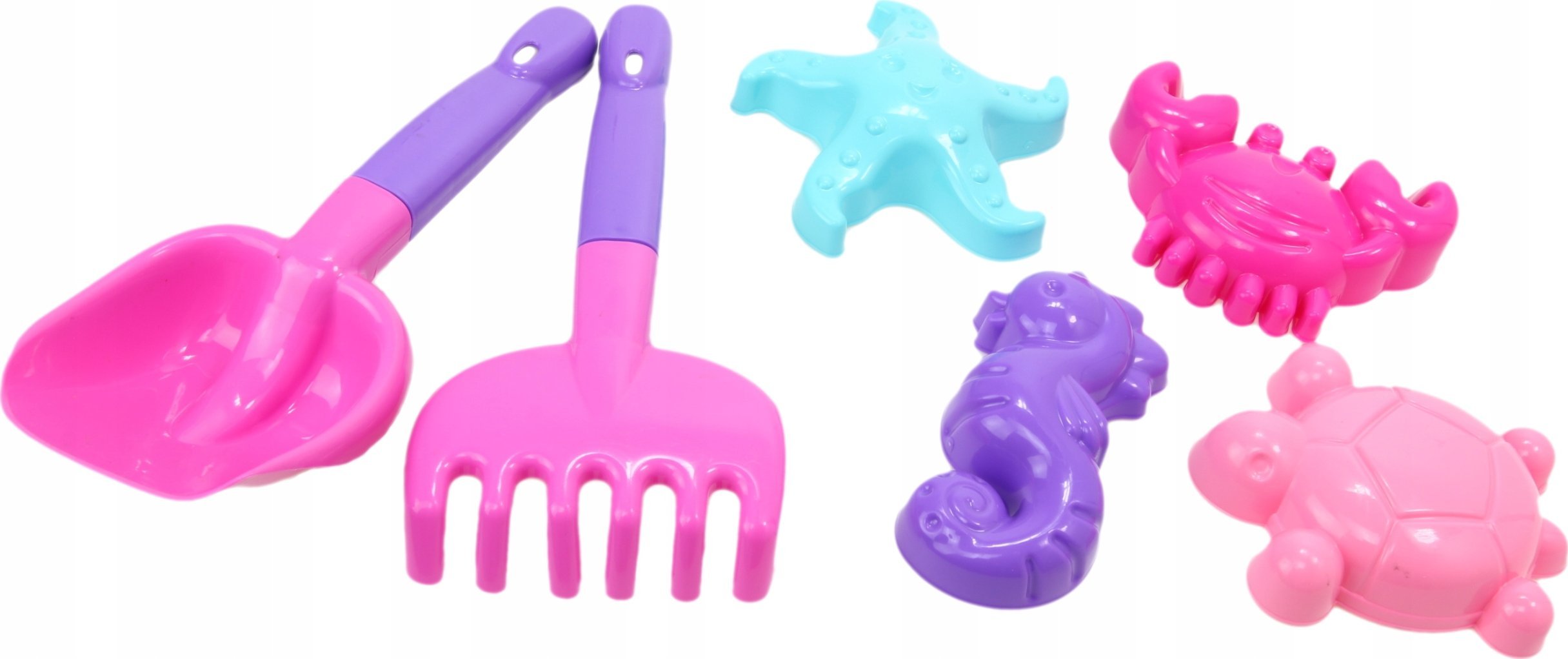 Hemar Zestaw Zabawek Do Piasku Łopatka Grabie Foremki 6 ele.