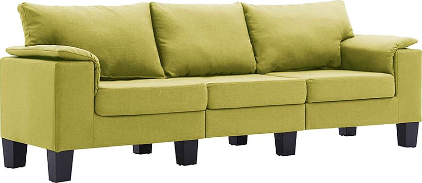 Elior Trzyosobowa ekskluzywna zielona sofa - Ekilore 3Q