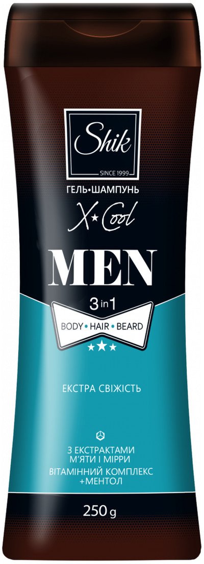 Shik X-Cool Żel pod prysznic i szampon dla mężczyzn 3w1 250g