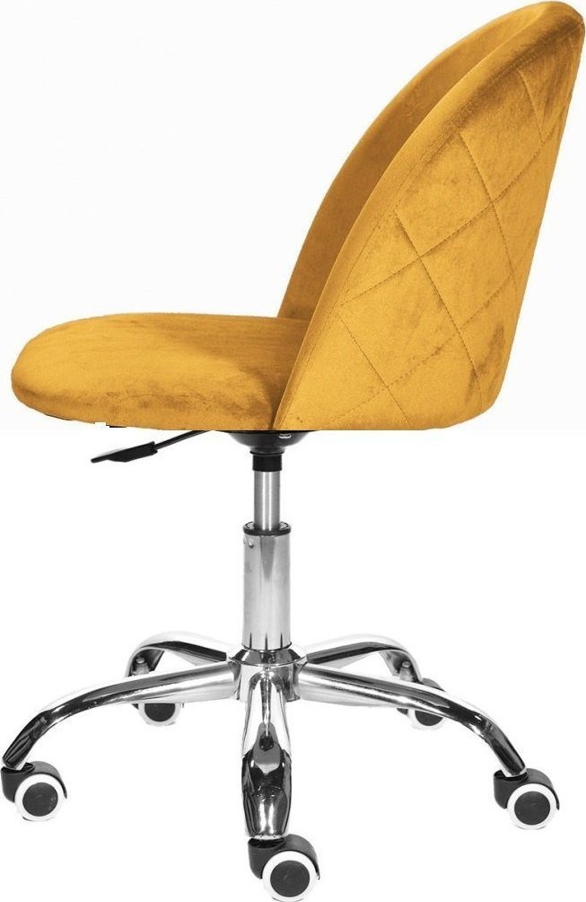 Lugano Krzesło obrotowe GLORIA OFFICE MUSTARD VELVET