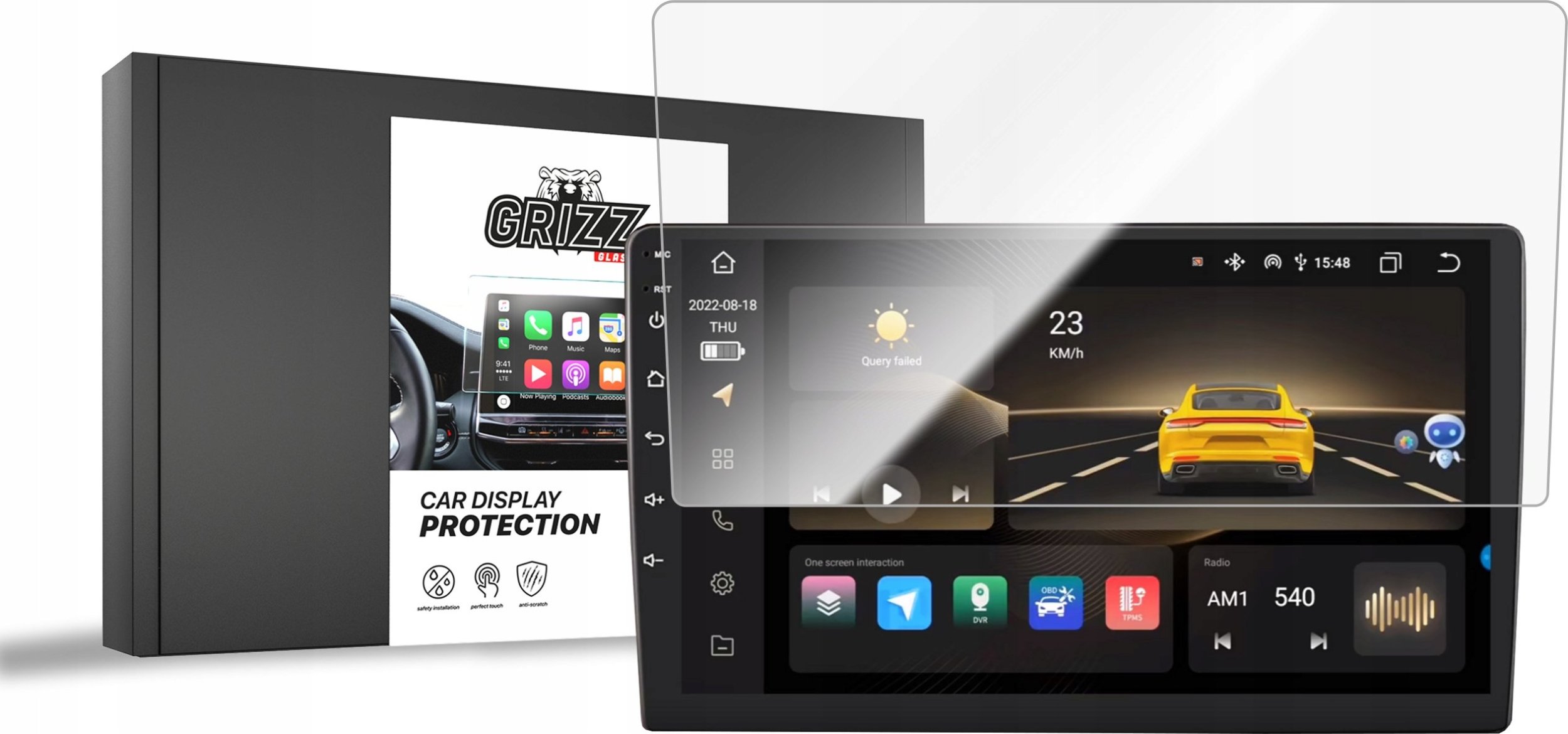 GrizzGlass Folia ceramiczna GrizzGlass CarDisplay Protection do Ossuret HC1 9"