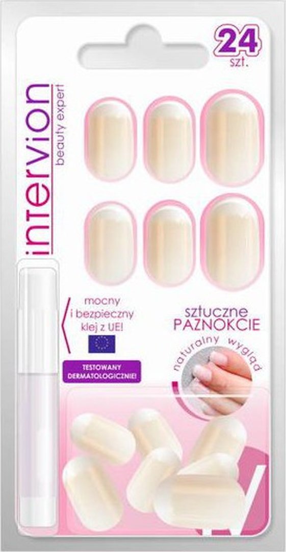 Inter-vion Sztuczne paznokcie gradientowe french - kształt migdału 499135