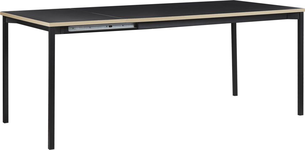 Beliani Stół do jadalni rozkładany 140/190 x 90 cm czarny AVIS