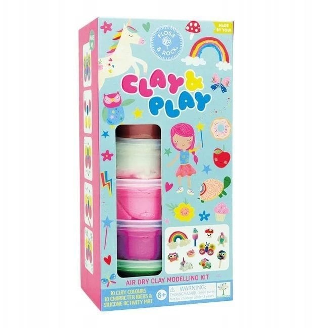 Rock Floss & Tęcza wróżka – zestaw modeliny do suszenia 6+, 10 figúręków