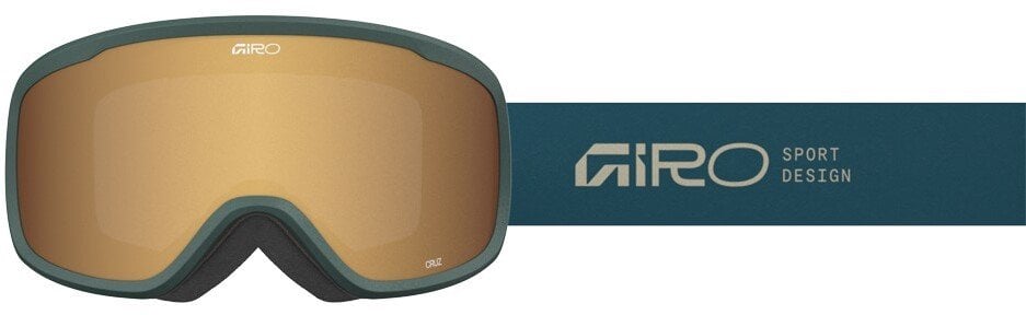 Giro Gogle zimowe GIRO CRUZ FOREST GREEN STACKED (OTG) (Cylindrical) (Szyba lustrzana AMBER GOLD 19-42% S2)