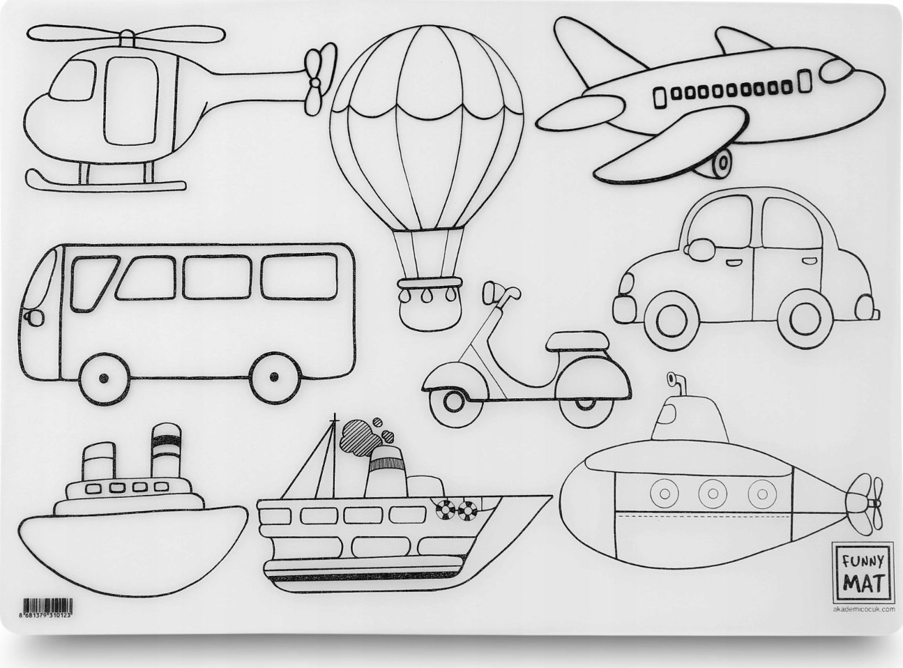 vidaXL Mata transparentna Pojazdy Funny Mat STRIGO