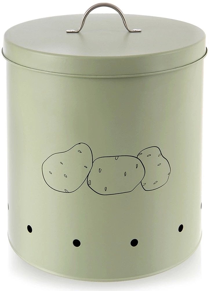 Pojemnik na warzywa i owoce metalowy zielony GREENISH 8,7 l