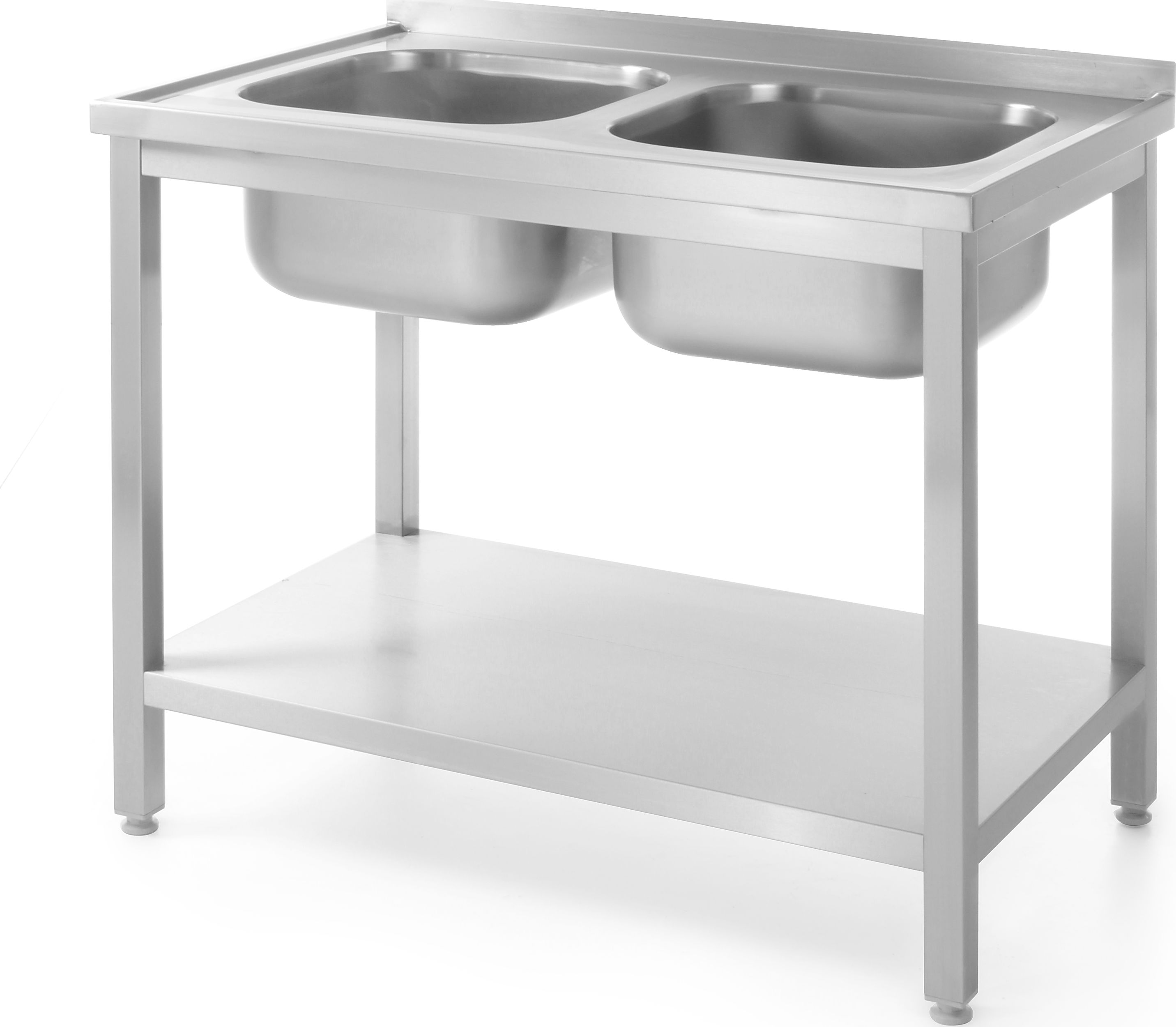 Hendi Stół z dwoma zlewami z półką - skręcany - Hendi 811887 Stół z dwoma zlewami z półką - skręcany - Hendi 811887