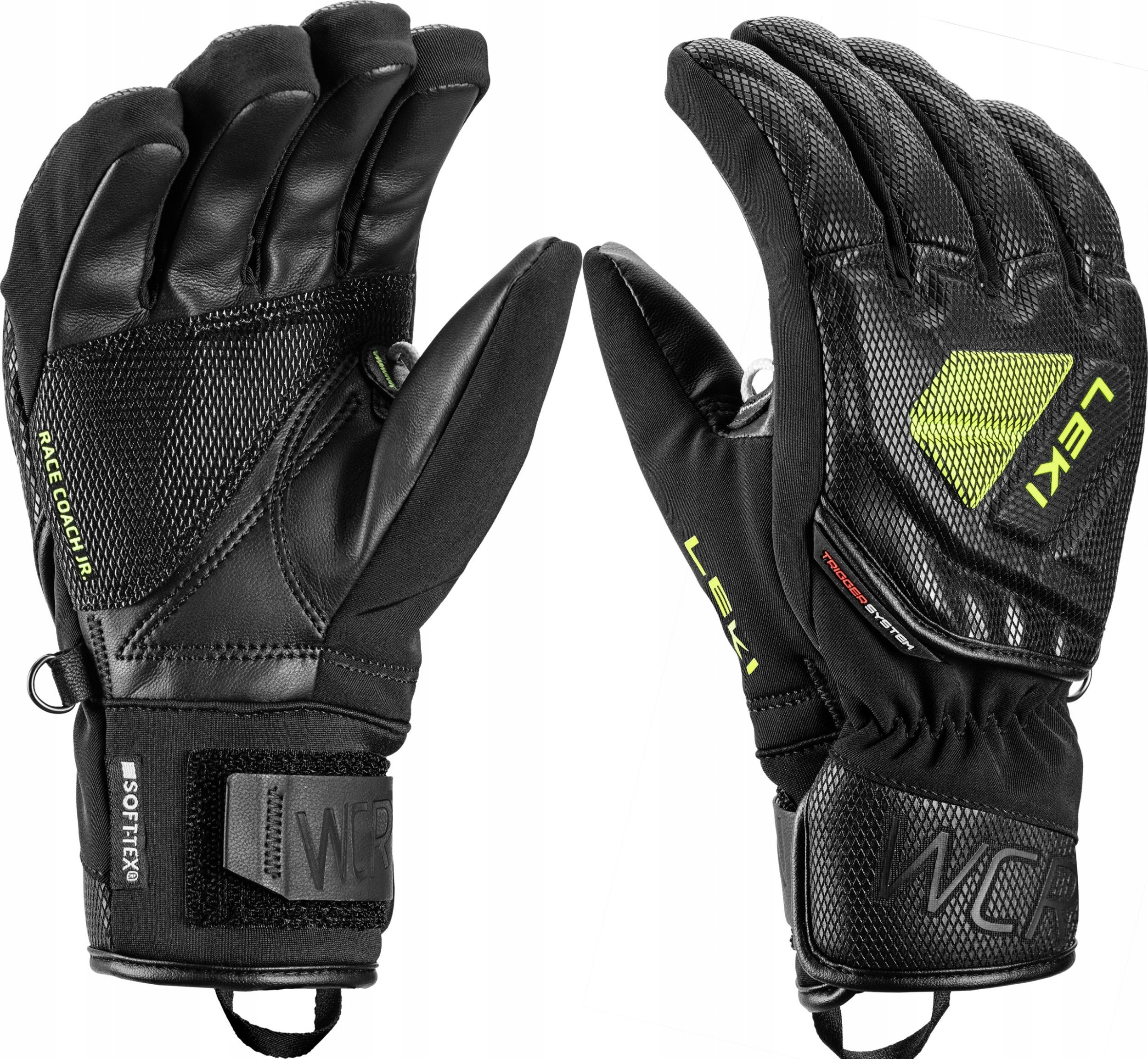 Leki LEKI RĘKAWICE WCR C-Tech 3D Jr. black-lemon 7.0
