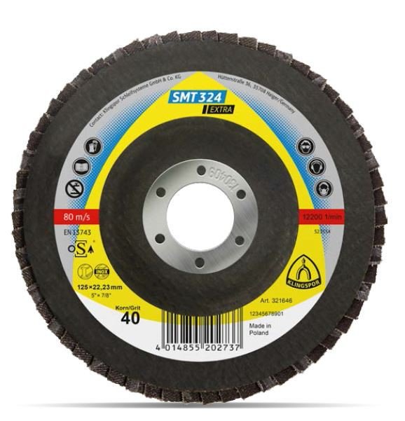 Klingspor Ściernica talerzowa listkowa SMT314 EXTRA 125mm granulacja 80 - 321514