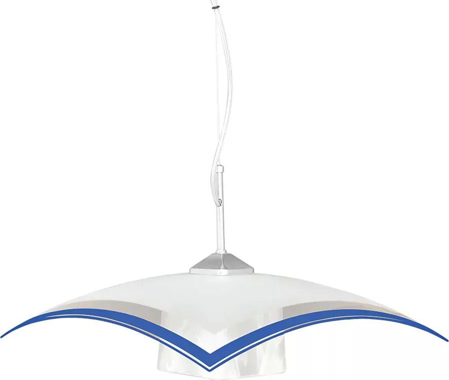 Lampa wisząca Lumes Biało-niebieska kuchenna lampa wisząca - S564-Kilma