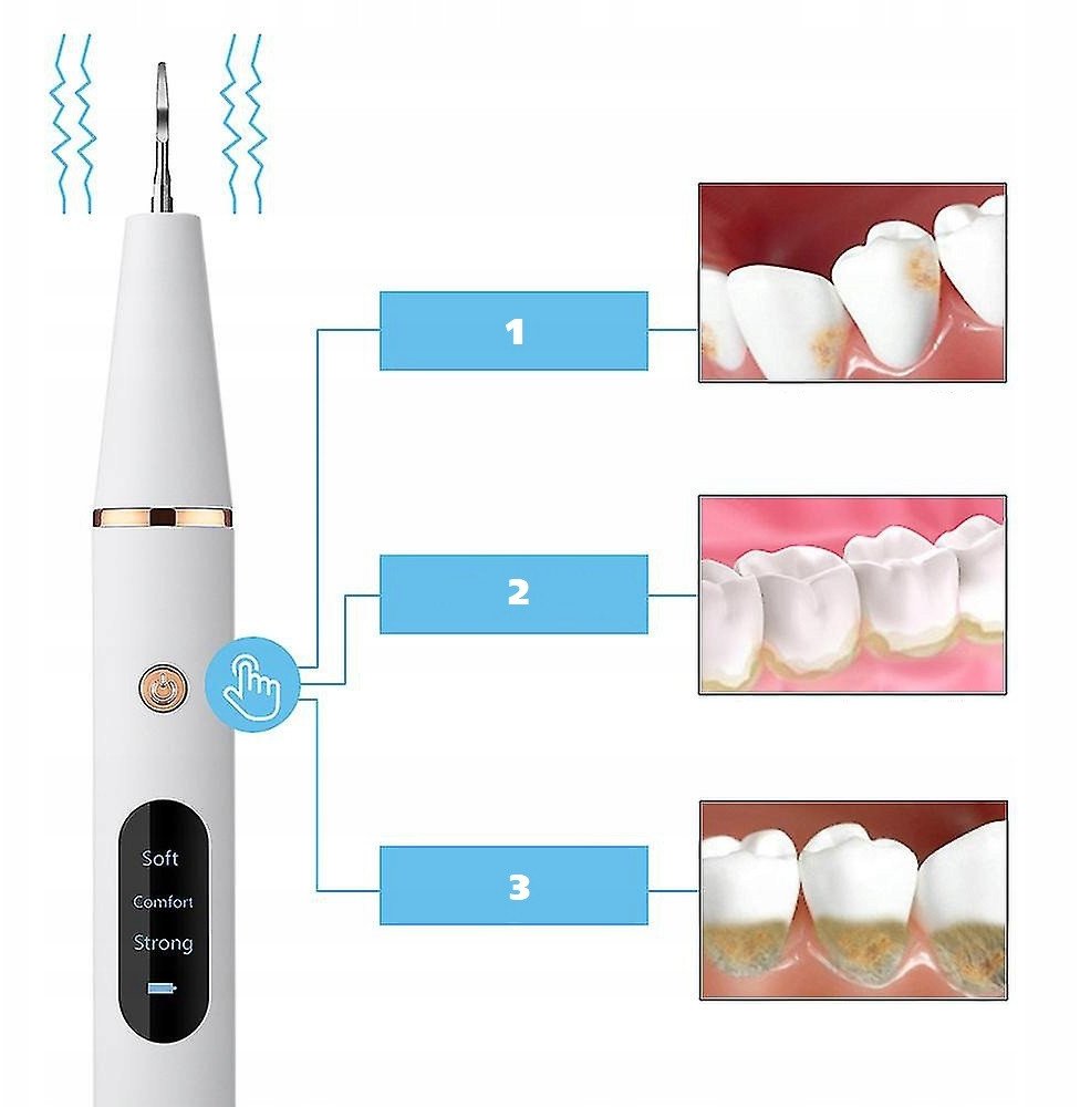 SKALER ULTRADŹWIĘKOWY DENTYSTYCZNY DO ZĘBÓW MOCNY USUWANIE KAMIENIA