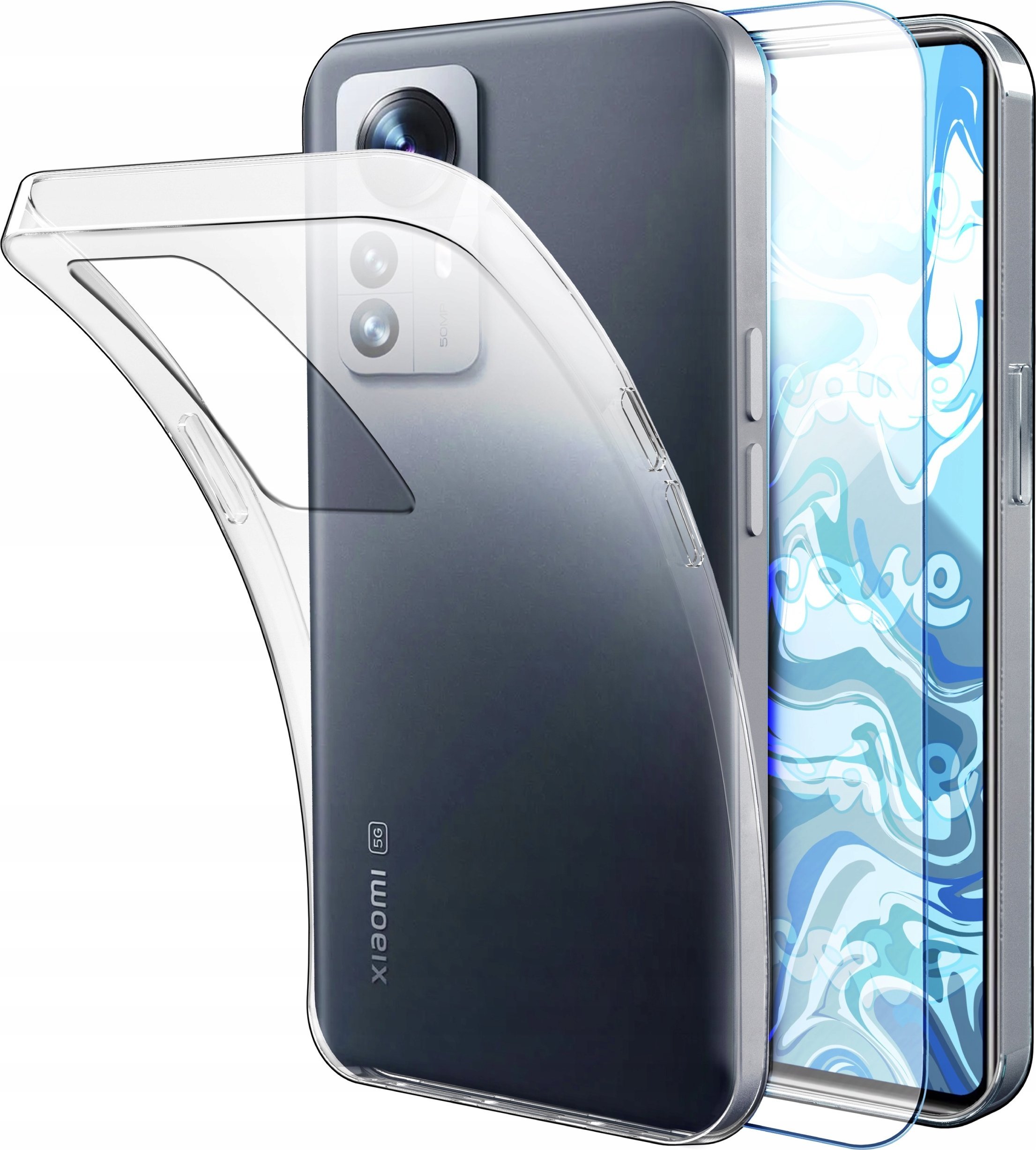 Hello Case ETUI DO XIAOMI 12 PRO / 12S PRO GUMOWE OBUDOWA CASE SILIKON SLIM SZKŁO 9H