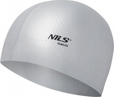 Nils Extreme NQC JEDNOKOLOROWY SZARY CZEPEK SILIKONOWY DOTS NILS AQUA