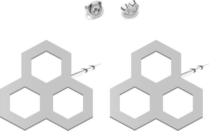 Radziszewska Jewellery Kolczyki Srebrne Plaster Miodu