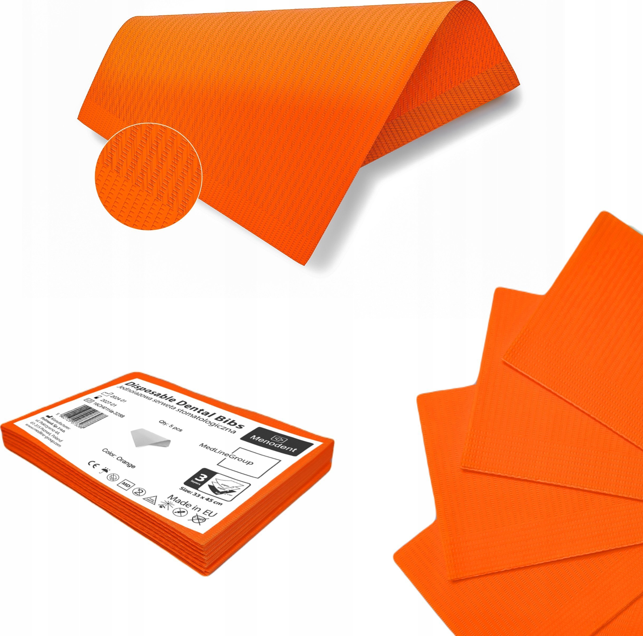 SERWETY PODKŁADY HIGIENICZNE PODFOLIOWANE WODOODPORNE 3 WARSTWY 5SZT PL 8%